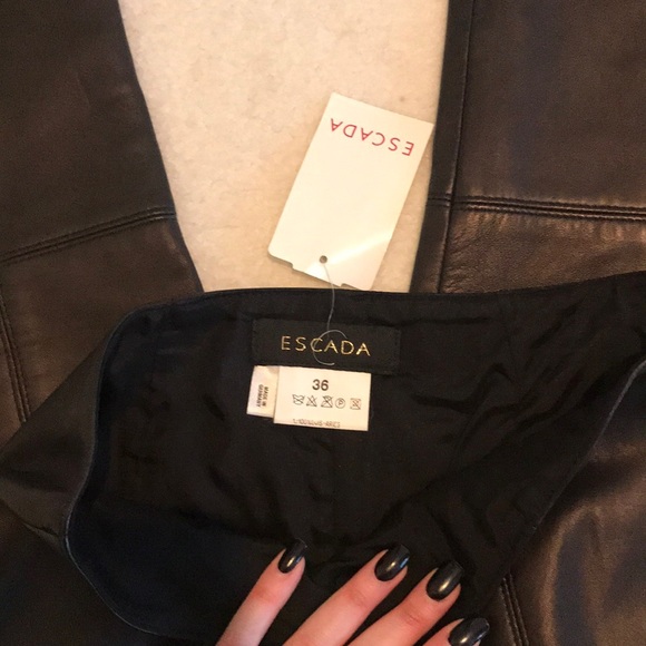 ESCADA LEATHER PANTS - Picture 4 of 7